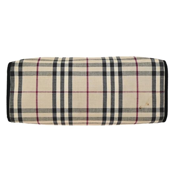 BURBERRY Logo Nova Check Hand Tote Bag Canvas Leather Beige Black 05KA814 - Picture 6 of 16